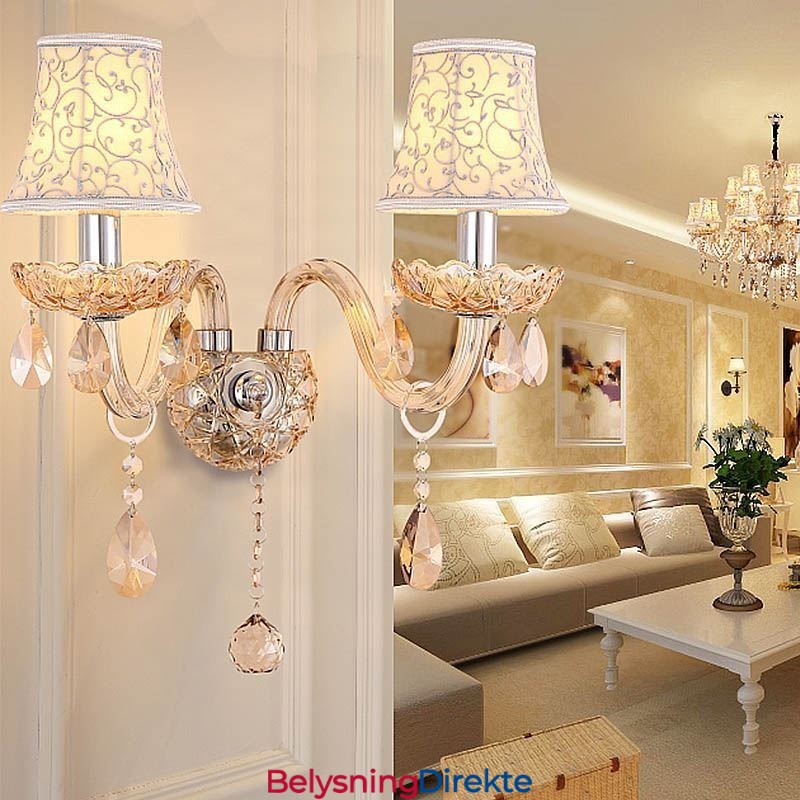 Elegant Krystallvegglampe I Europeisk Stil I Midtgangen