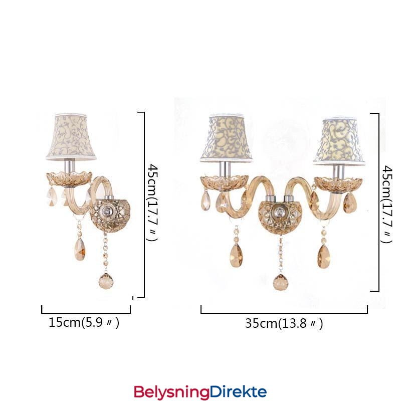 Elegant Krystallvegglampe I Europeisk Stil I Midtgangen