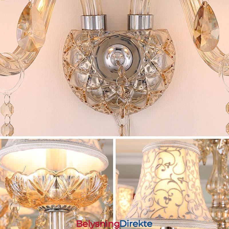 Elegant Krystallvegglampe I Europeisk Stil I Midtgangen