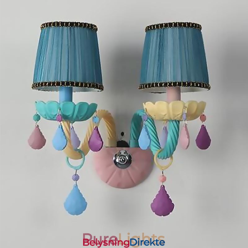 Europeisk Krystall-Vegglampe Med Macaron-Motiv