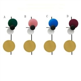 Moderne Vegglampe Sirkelformet Vegglampe Fargerik Hjemmebelysning Nattbordsbelysning