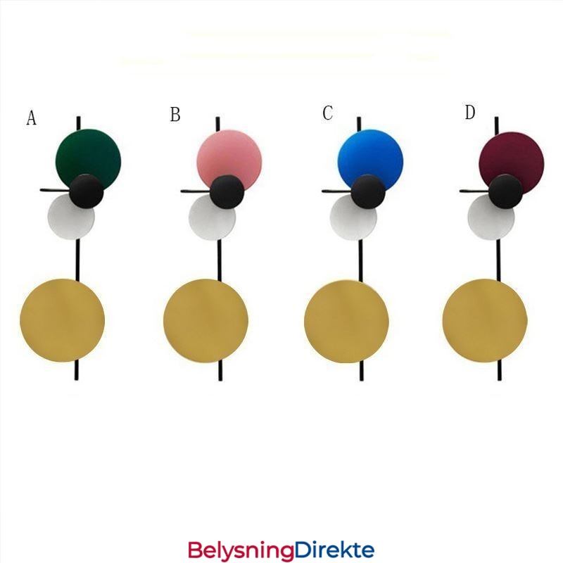 Moderne Vegglampe Sirkelformet Vegglampe Fargerik Hjemmebelysning Nattbordsbelysning