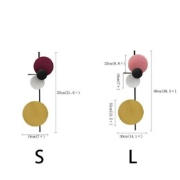 Moderne Vegglampe Sirkelformet Vegglampe Fargerik Hjemmebelysning Nattbordsbelysning