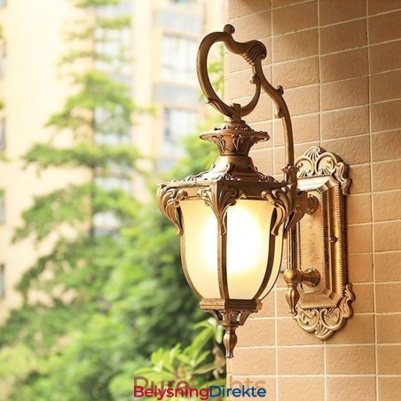 Europeisk Retro Utendørslampe Vanntett Utskåret Vegglampe Gårdsplass Korridor