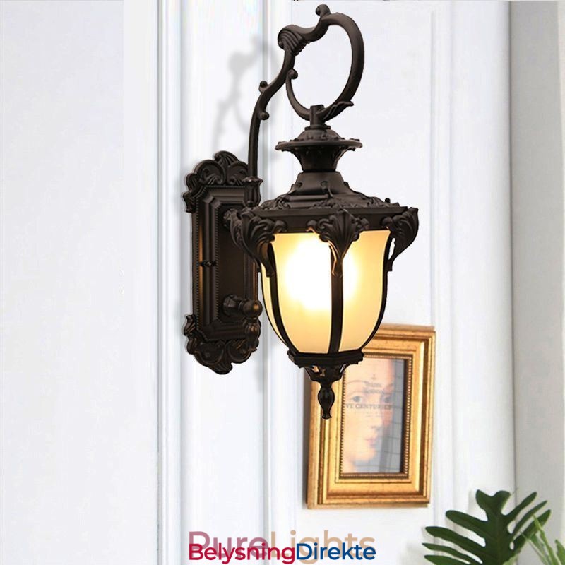 Europeisk Retro Utendørslampe Vanntett Utskåret Vegglampe Gårdsplass Korridor