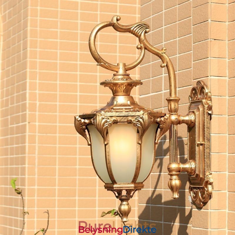 Europeisk Retro Utendørslampe Vanntett Utskåret Vegglampe Gårdsplass Korridor