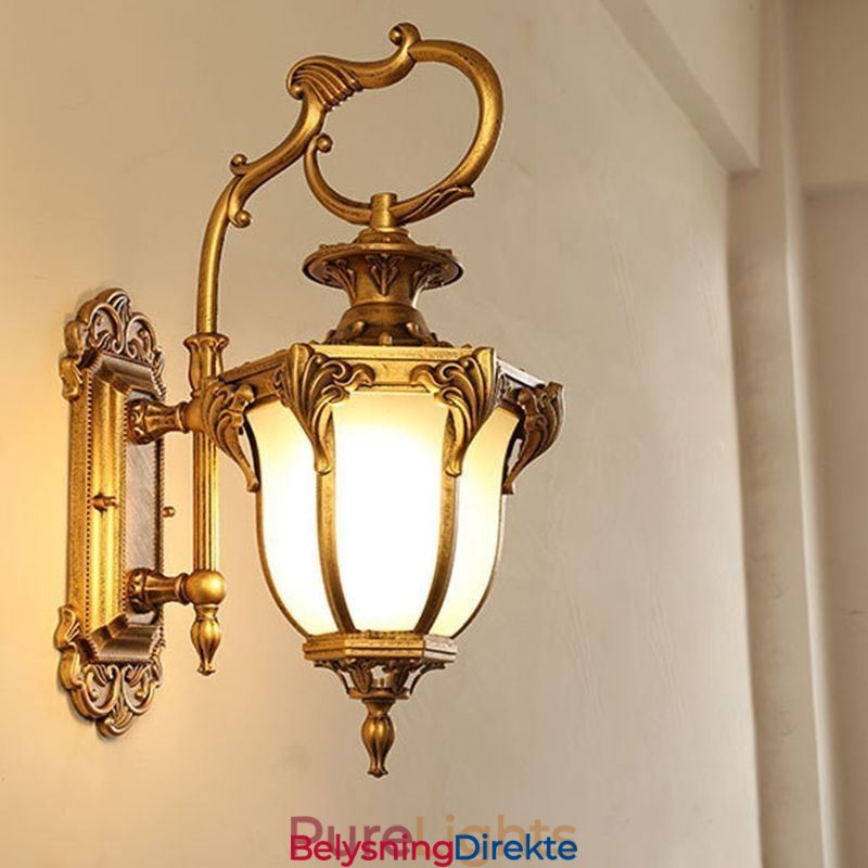 Europeisk Retro Utendørslampe Vanntett Utskåret Vegglampe Gårdsplass Korridor