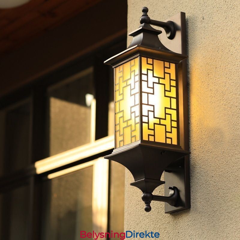 Kinesisk Utendørs Vegglampe Vanntett Vindusgittervegglampe