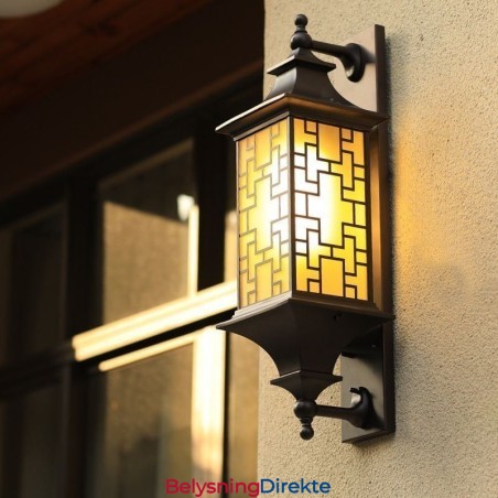 Kinesisk Utendørs Vegglampe Vanntett Vindusgittervegglampe