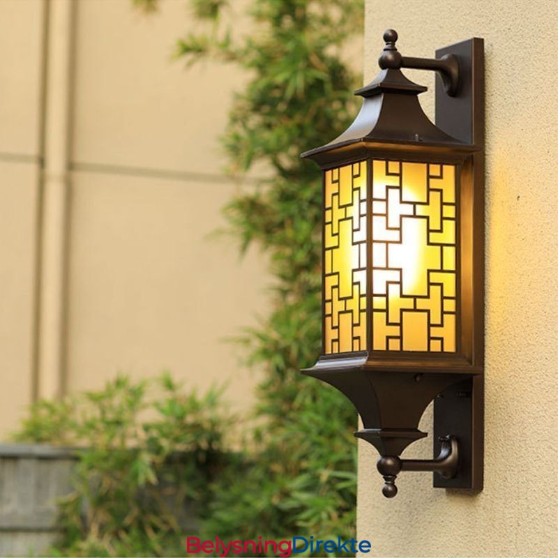Kinesisk Utendørs Vegglampe Vanntett Vindusgittervegglampe