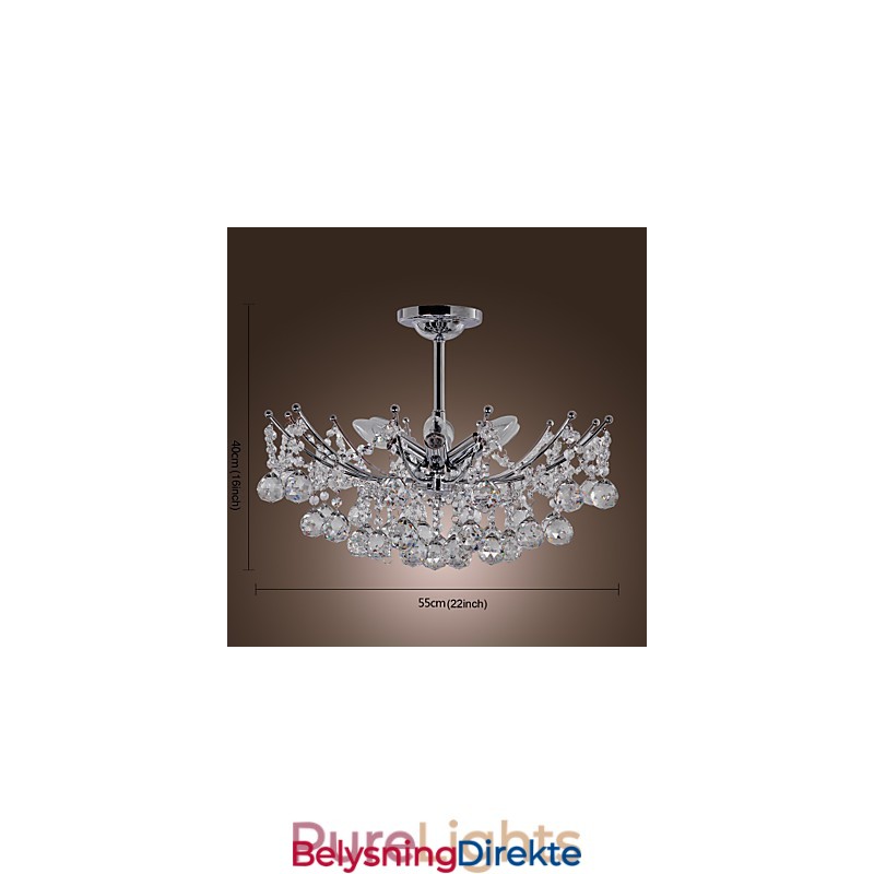 Luksuriøs Krystalllysekrone Med 6 Lys, Anhengslysekrone