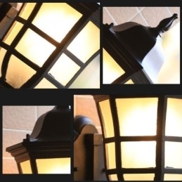 Europeisk Vegglampe I Retrostil Med Én Hode, Vanntett Vegglampe I Frostet Glass