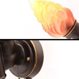 Europeisk Retro Utendørs Vegglampe Vanntett Fakkelformet Vegglampe