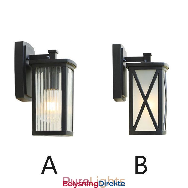 Moderne Enkel Utendørslampe Vanntett Firkantet Søylevegglampe Gårdsplass Korridor