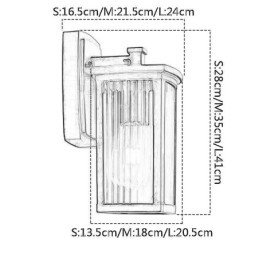 Moderne Enkel Utendørslampe Vanntett Firkantet Søylevegglampe Gårdsplass Korridor