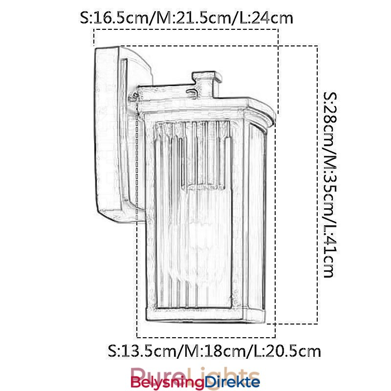 Moderne Enkel Utendørslampe Vanntett Firkantet Søylevegglampe Gårdsplass Korridor