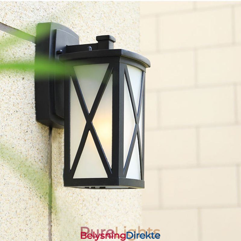 Moderne Enkel Utendørslampe Vanntett Firkantet Søylevegglampe Gårdsplass Korridor
