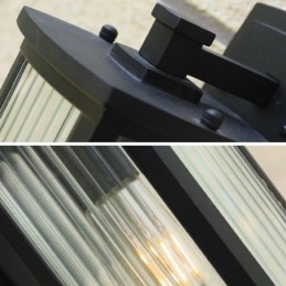 Moderne Enkel Utendørslampe Vanntett Firkantet Søylevegglampe Gårdsplass Korridor