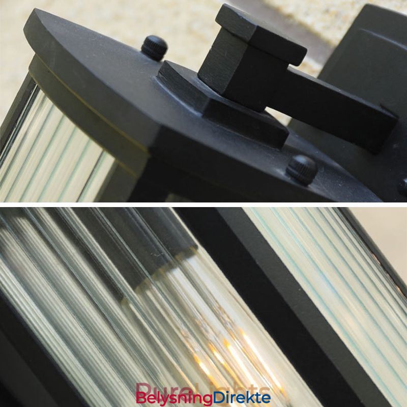 Moderne Enkel Utendørslampe Vanntett Firkantet Søylevegglampe Gårdsplass Korridor