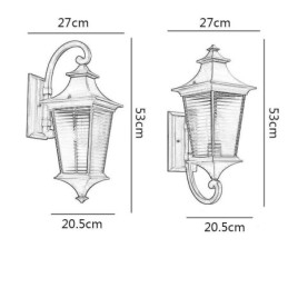 Moderne Utendørs Lys Vanntett Lysthus Vegglampe Gårdsplass Korridor Hage Balkong