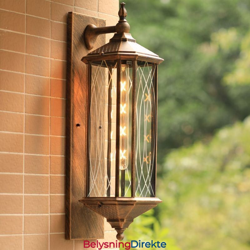 Kinesisk Utendørs Vegglampe Med Ett Hode, Vanntett Streamer-Vegglampe