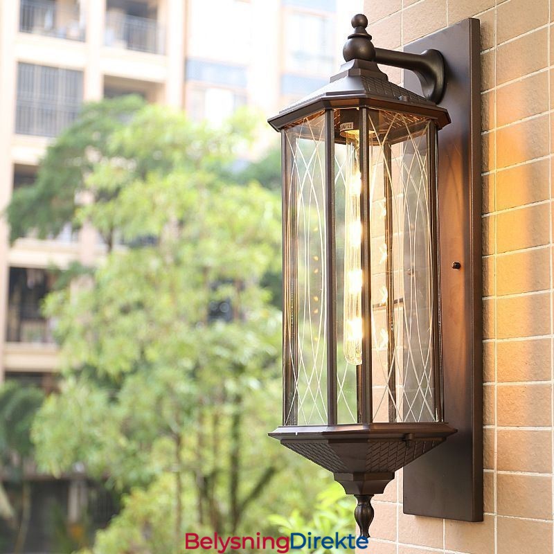 Kinesisk Utendørs Vegglampe Med Ett Hode, Vanntett Streamer-Vegglampe