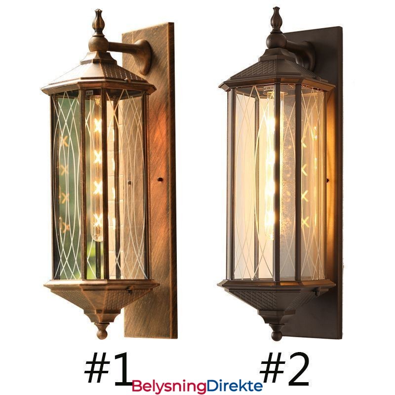 Kinesisk Utendørs Vegglampe Med Ett Hode, Vanntett Streamer-Vegglampe