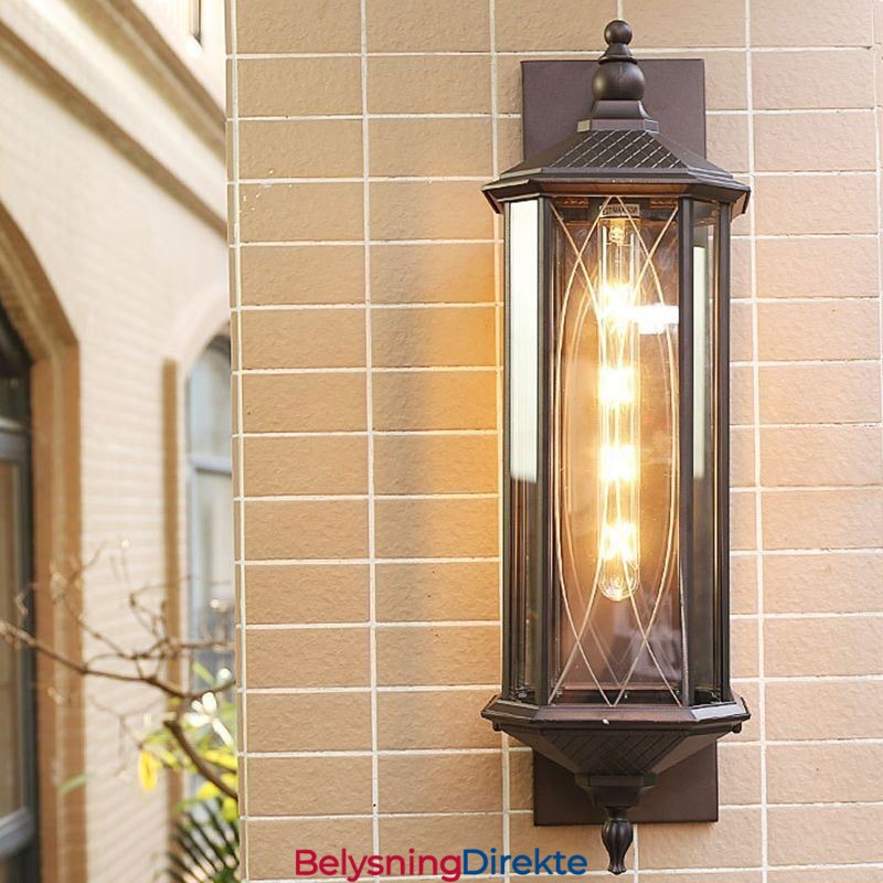 Kinesisk Utendørs Vegglampe Med Ett Hode, Vanntett Streamer-Vegglampe