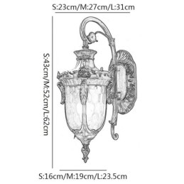 Europeisk Utendørslampe Vanntett Vegglampe Med Enkelt Hode Gårdsplass Korridor Hage