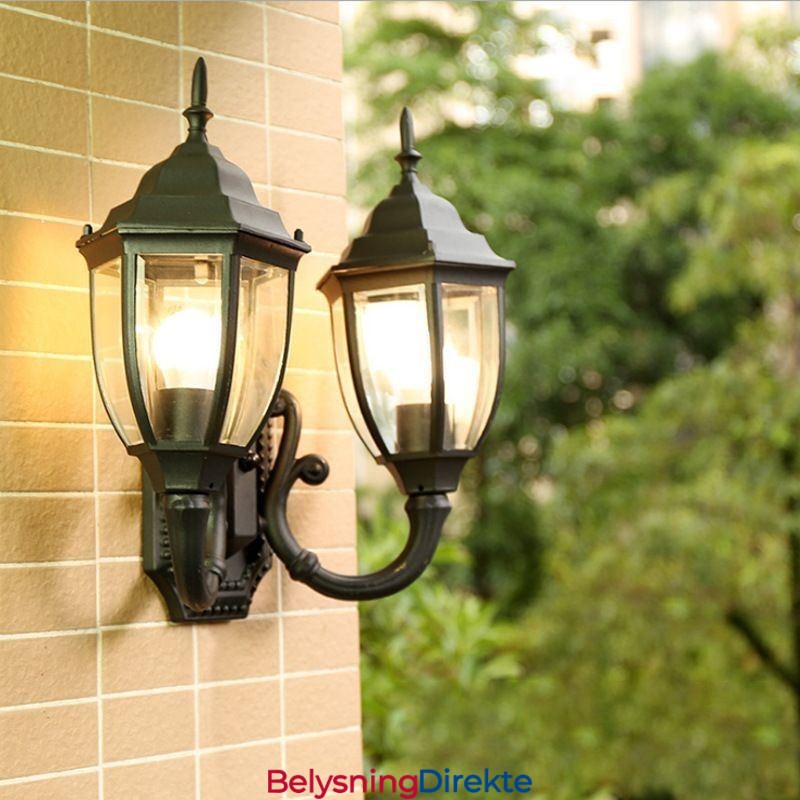 Europeisk Utendørs Vegglampe Vanntett Dobbel Slottsvegglampe