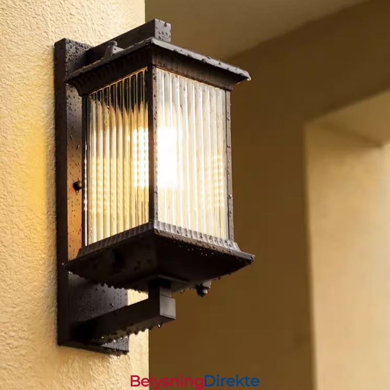 Kinesisk Utendørslampe Vanntett Glassvegglampe Gårdsplass Korridor Hage Balkong