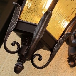 Kinesisk Utendørslampe Med Ett Hode, Vanntett Glassvegglampe, Gårdsplasskorridor