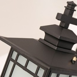 Utendørslampe I Kinesisk Stil, Vanntett, Paviljongformet Vegglampe For Hage Og Balkong