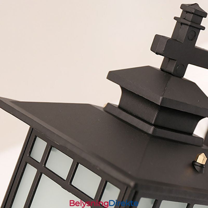 Utendørslampe I Kinesisk Stil, Vanntett, Paviljongformet Vegglampe For Hage Og Balkong