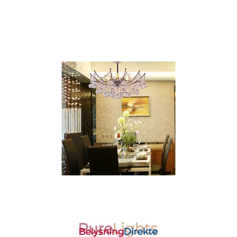 Luksuriøs Krystalllysekrone Med 6 Lys, Anhengslysekrone