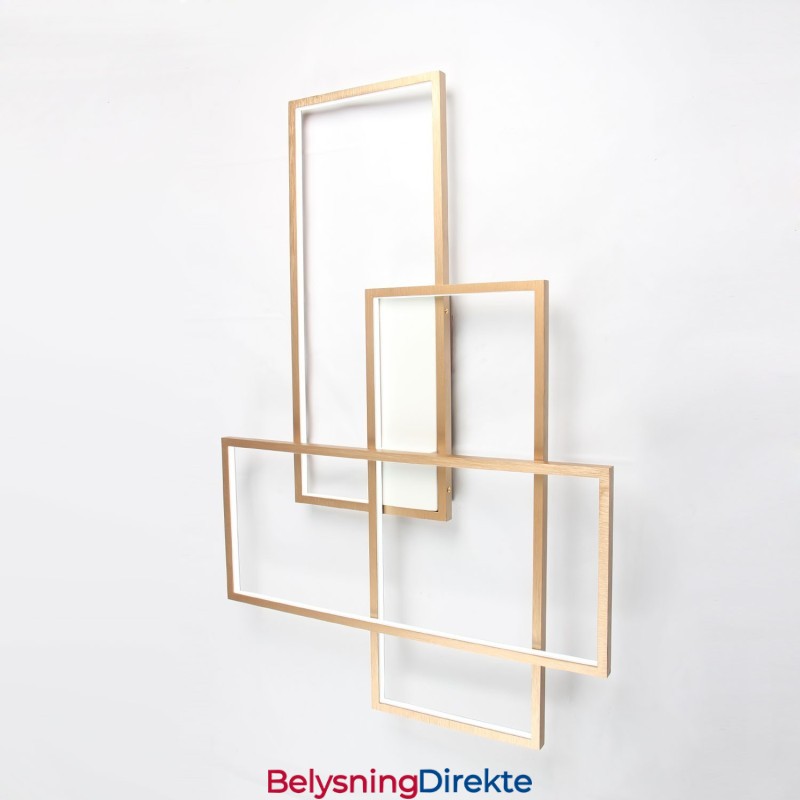 Gullfarget Moderne Taklampe I Aluminium, Innfelt Med Fjernkontrolldimmer, For Stue, Soverom (Kan Også Brukes Som Vegglampe)