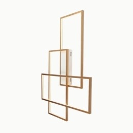 Gullfarget Moderne Taklampe I Aluminium, Innfelt Med Fjernkontrolldimmer, For Stue, Soverom (Kan Også Brukes Som Vegglampe)