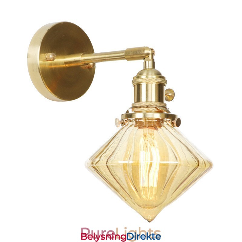 Moderne Vegglampe Med Glassskjerm