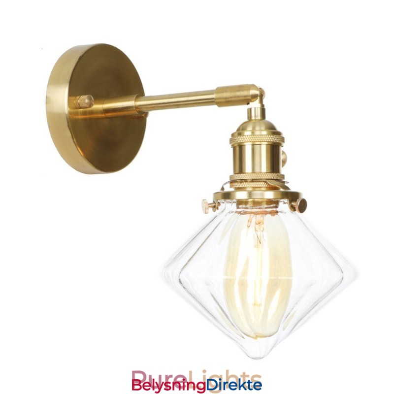 Moderne Vegglampe Med Glassskjerm