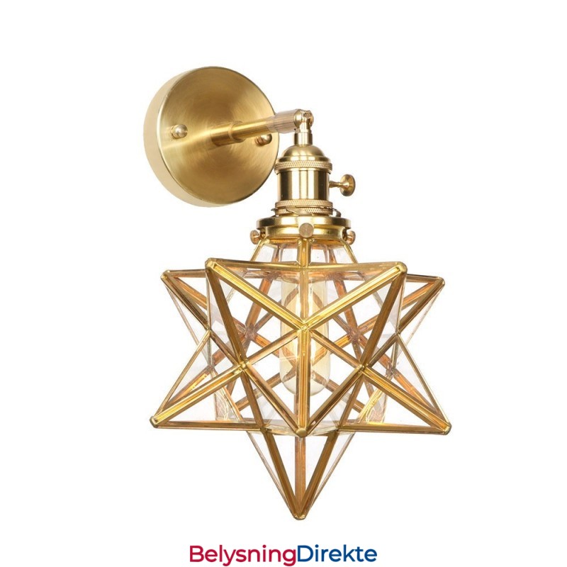 Moderne Vegglampe Med Glassskjerm