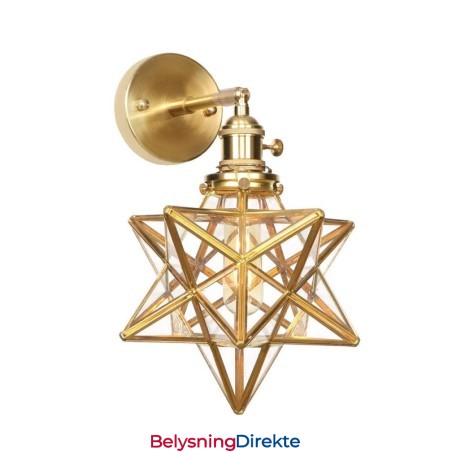 Moderne Vegglampe Med Glassskjerm