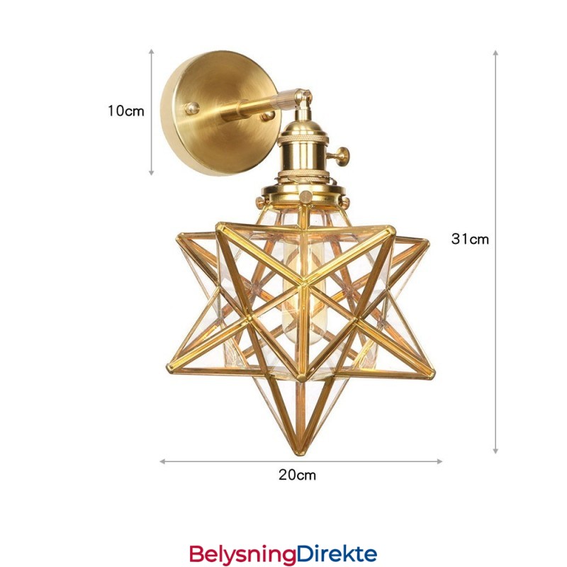 Moderne Vegglampe Med Glassskjerm