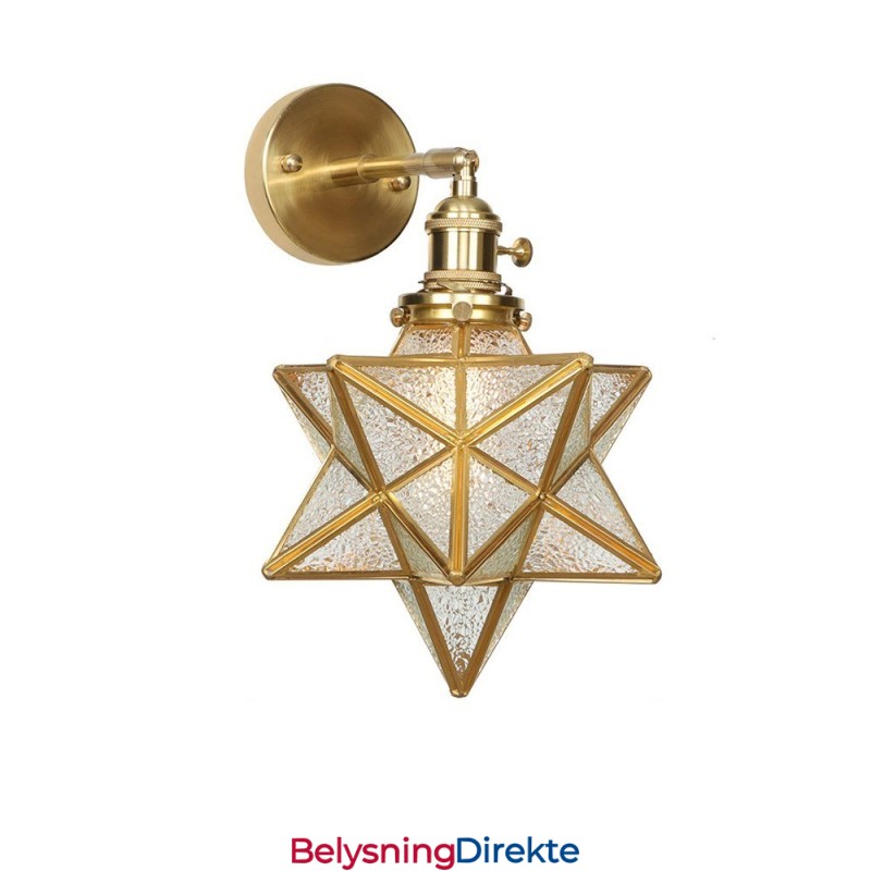 Moderne Vegglampe Med Glassskjerm