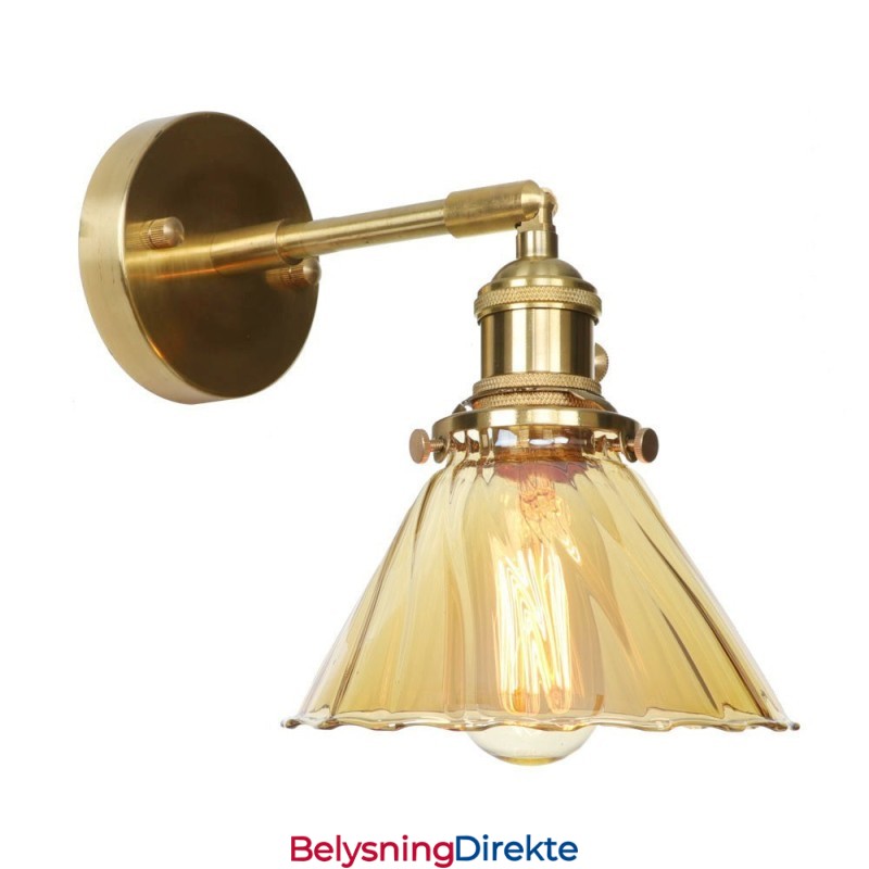 Moderne Vegglampe Med Glassskjerm