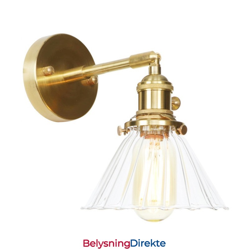 Moderne Vegglampe Med Glassskjerm