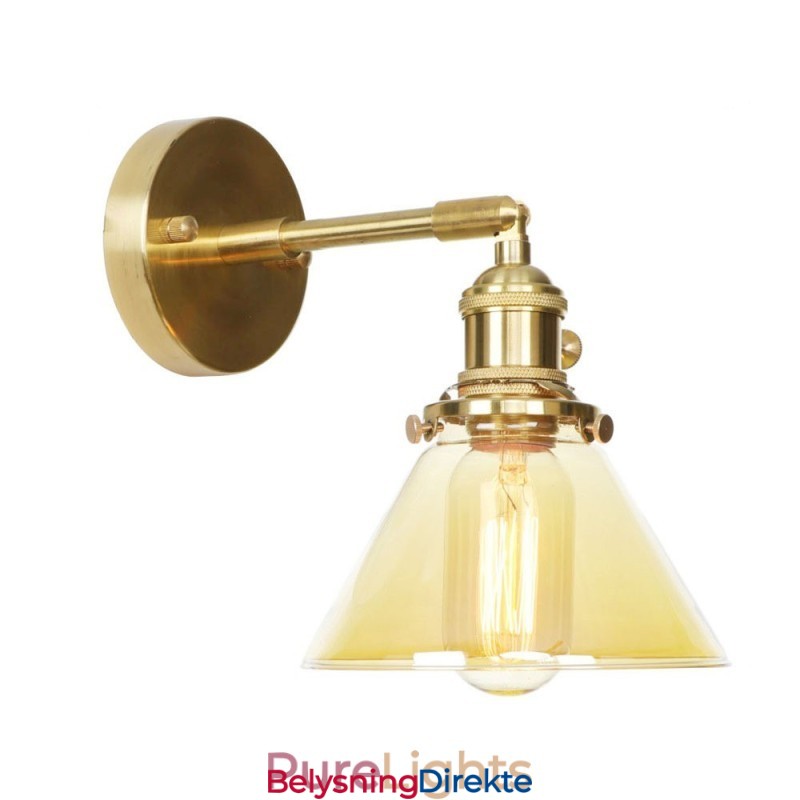 Moderne Vegglampe Med Glassskjerm