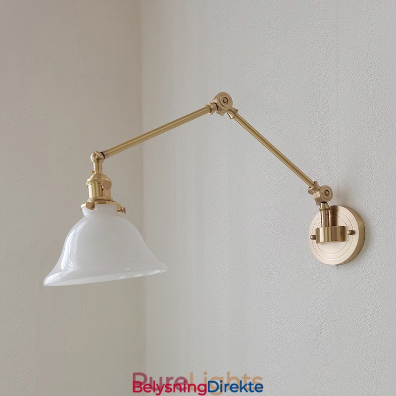 Moderne Vegglampe Med Glassskjerm