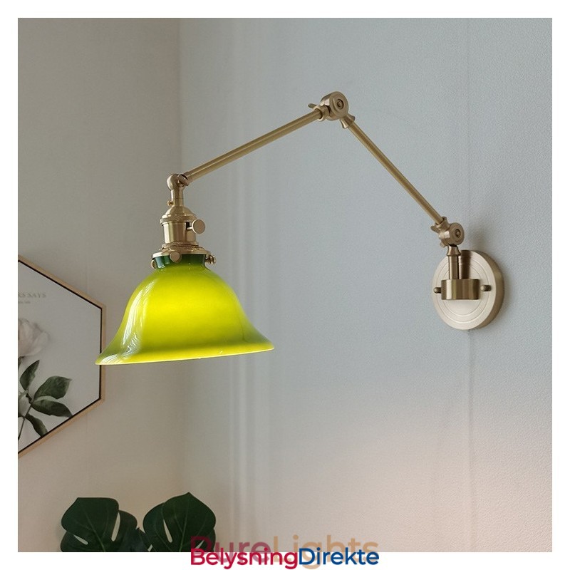 Moderne Vegglampe Med Glassskjerm