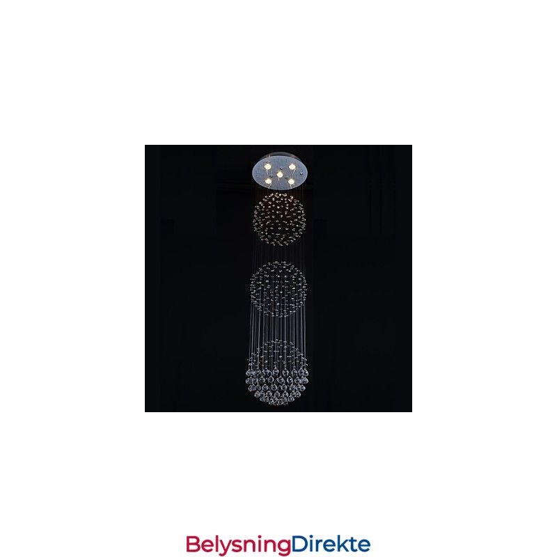 Moderne Samtids Krystall Krom Metall Innfelt Montering