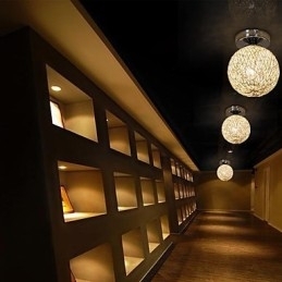 Moderne Samtids Lanterne Globe Krom Metall Innfelt Montering